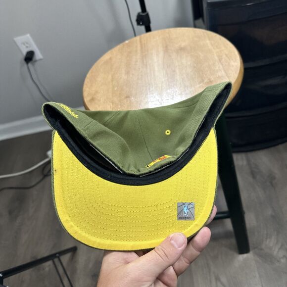 Mitchell & Ness X Lids Fitted Hat Size 7 1/2 Olive NBA Draft Hardwood Classics - Picture 5 of 7